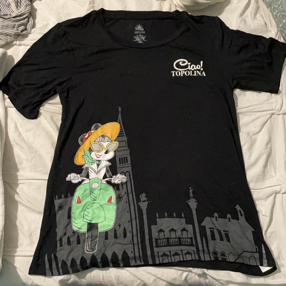 Disney Epcot Italy World Showcase Minnie Ciao Topolino Shirt
